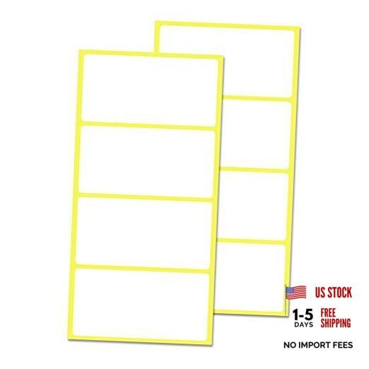 4" x 2", Labels Stickers for Storage Bins - Matte White 200 Pack