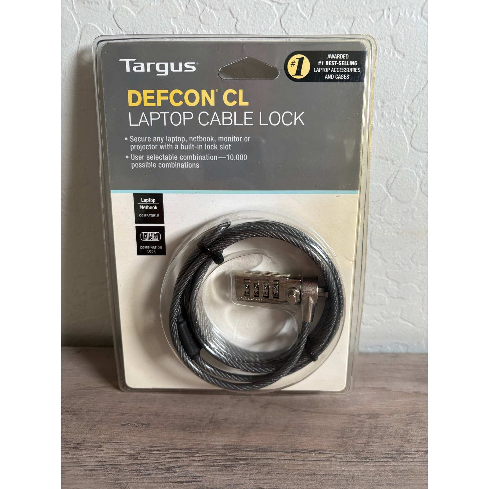Targus Defcon Laptop Cable Lock- New in Unopened Package