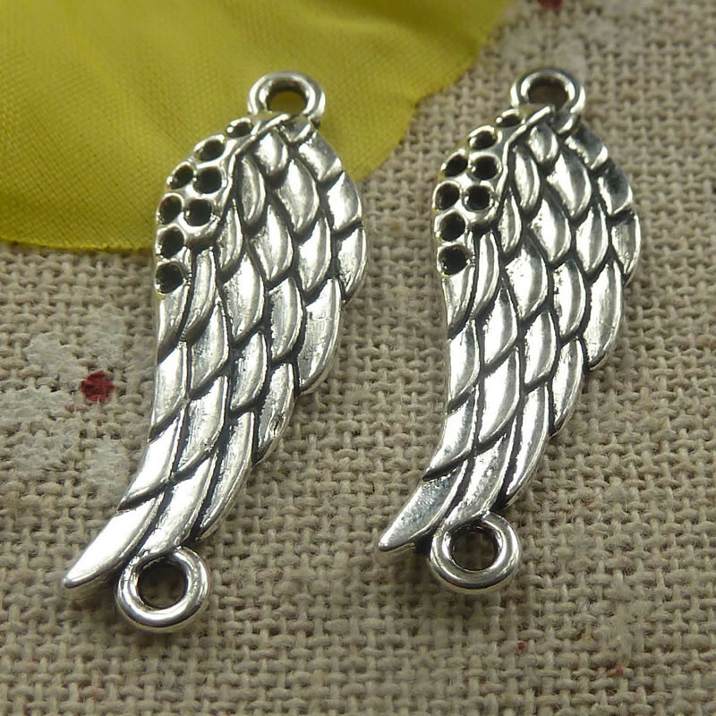Free ship 102 pcs tibetan silver wing connectors 31x11x2mm L-4489