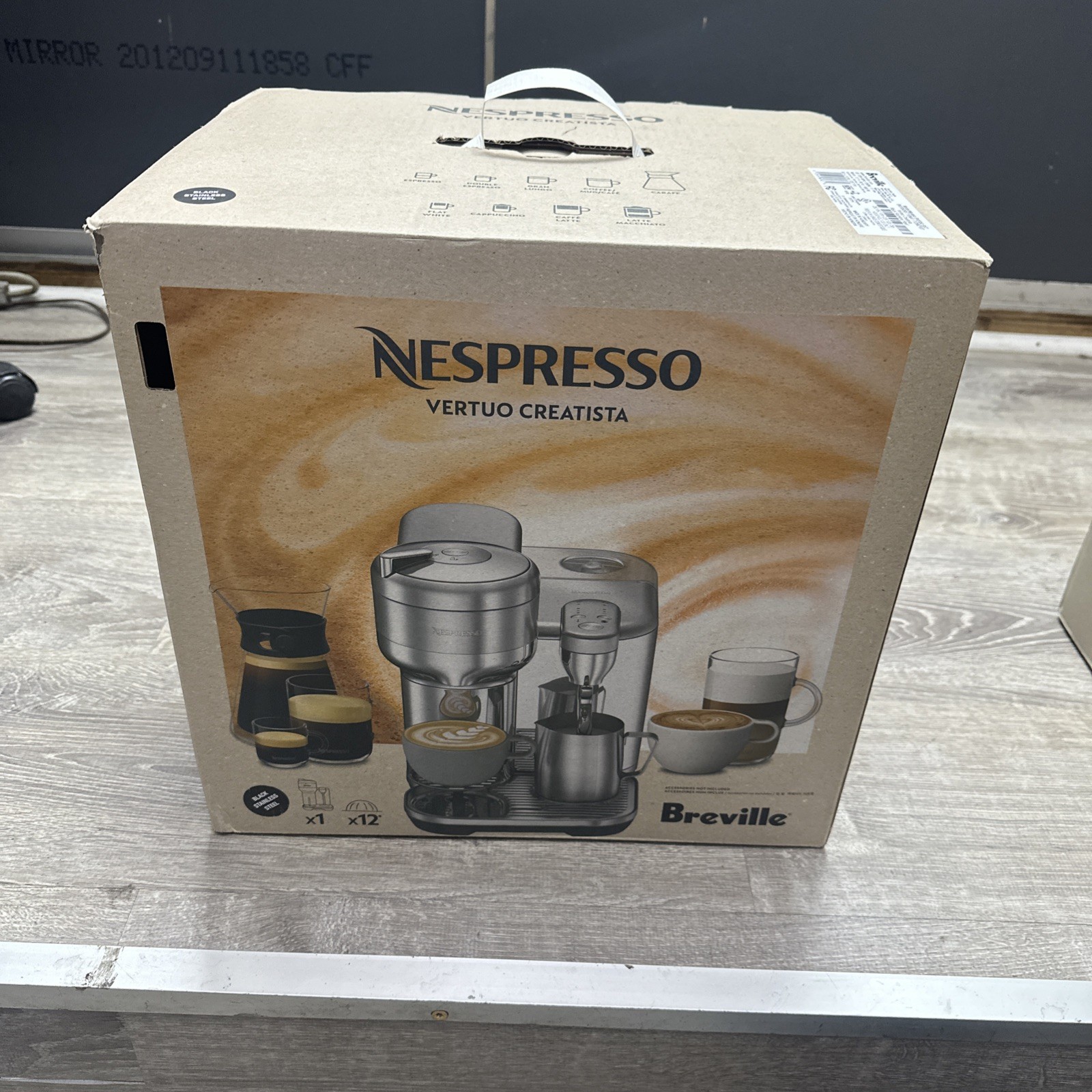 Breville Nespresso Vertuo Creatista Black Stainless Steel Brand new