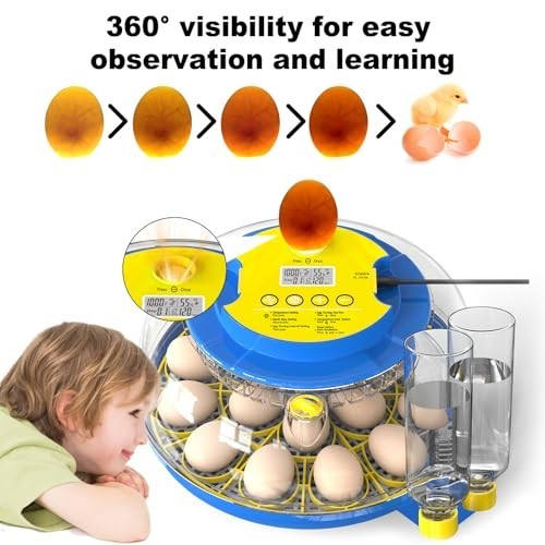 Incubators for Hatching Eggs, Egg Incubator with Automatic Egg Turning and Humid