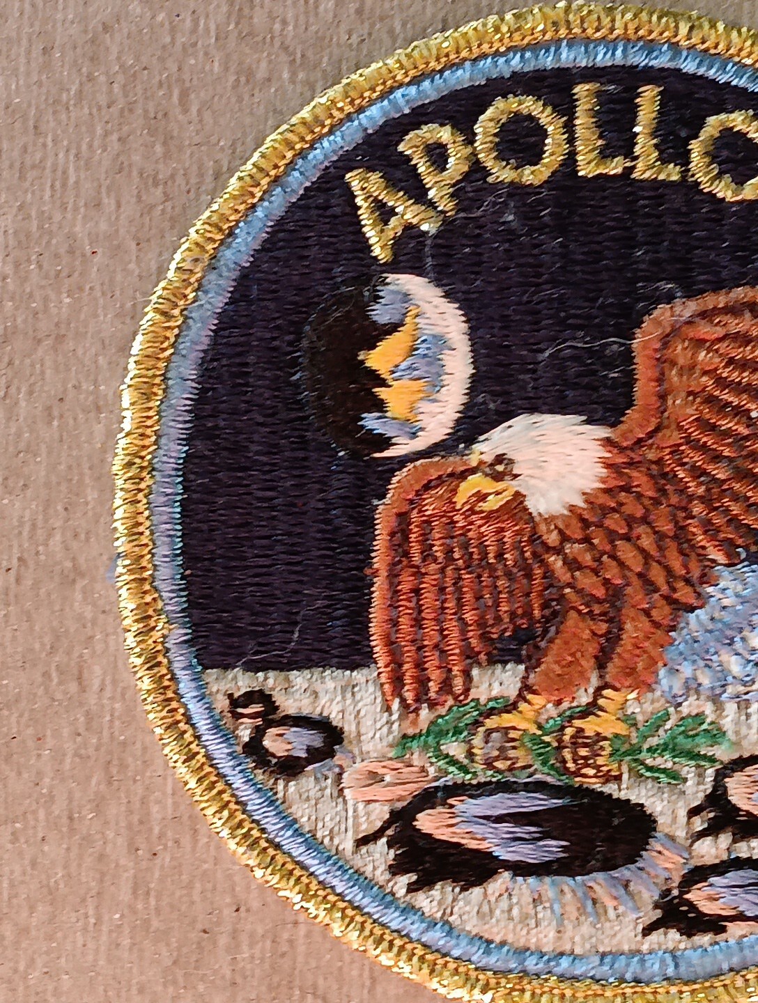 USA NASA Apollo 11 Space Flight Embroidered Patch Vintage Eagle Good Condition