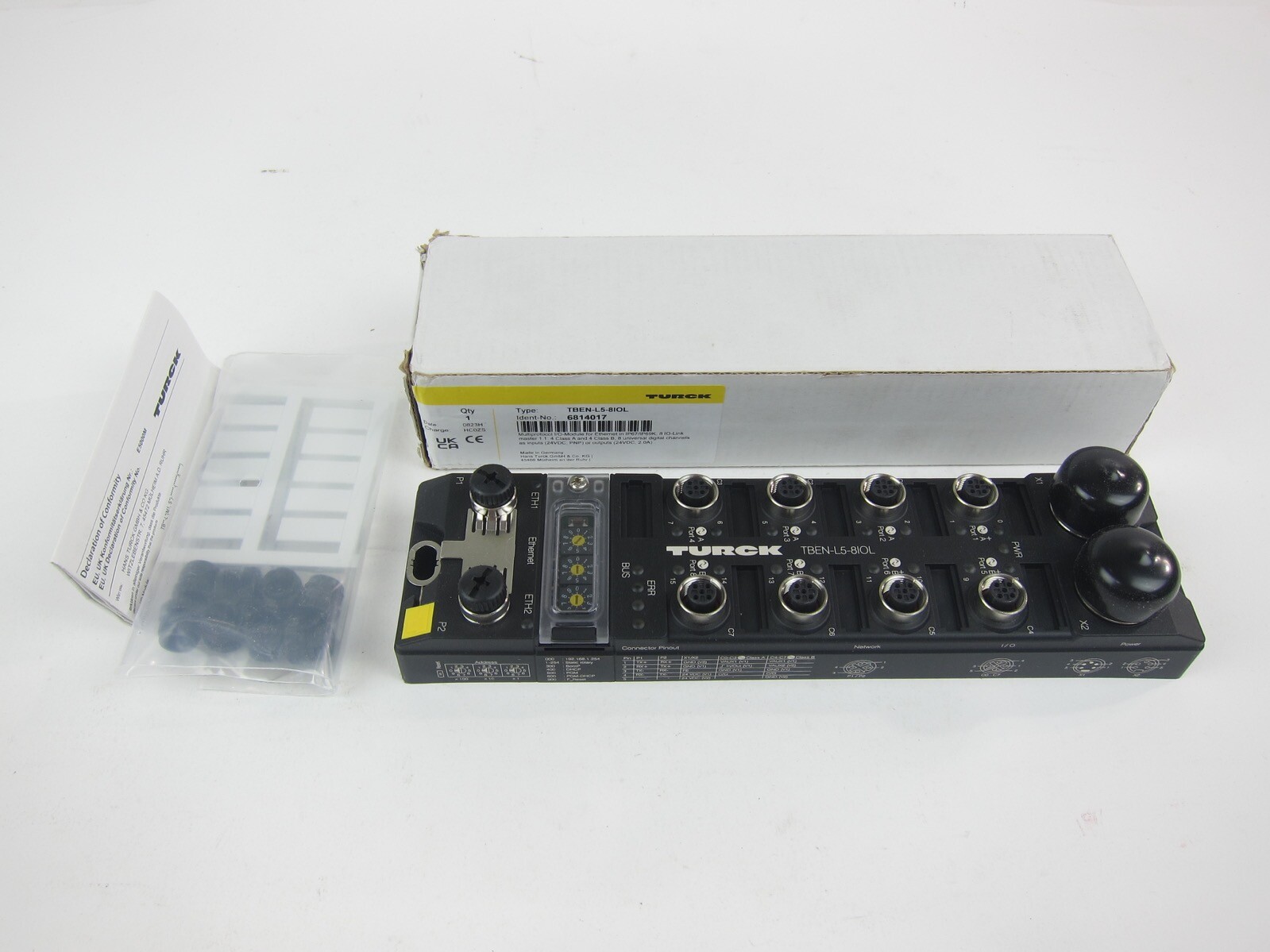 NEW Turck TBEN-L5-8IOL Compact Multiprotocol I/O Link Ethernet Module 6814017