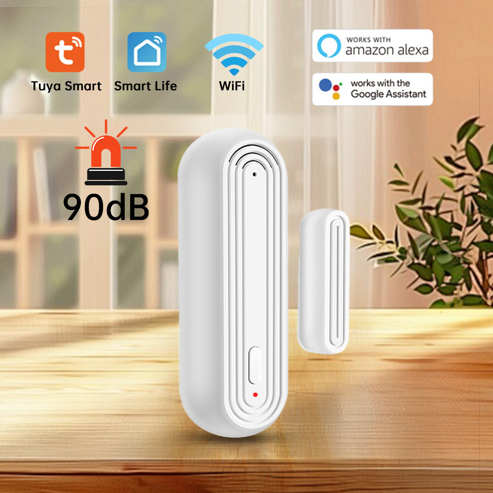Tuya WIFI Smart Home Door Window Alarm Sensor Detector 90DB Alarm APP Control