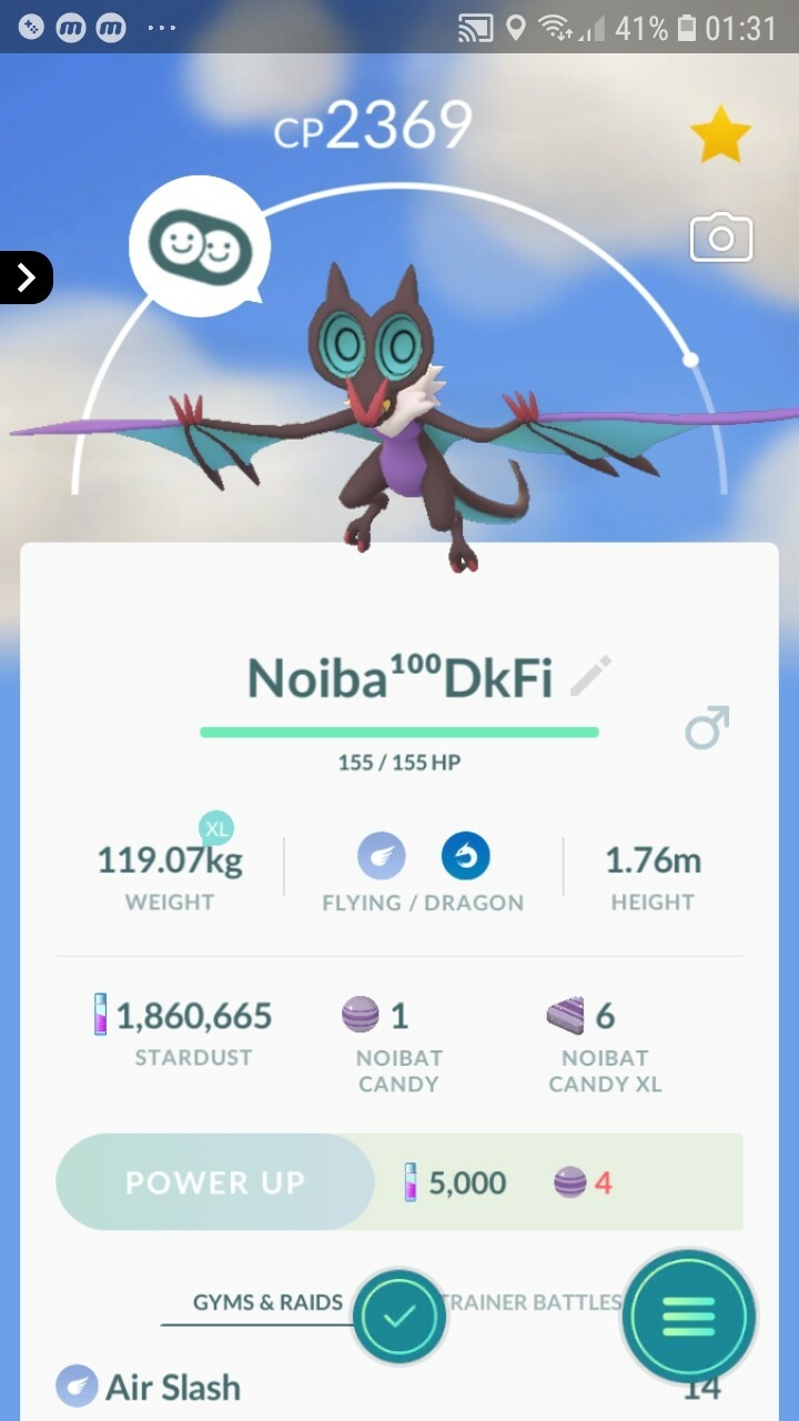 Noivern ( Noibat Evolution ) Pokemon Tr@de Go