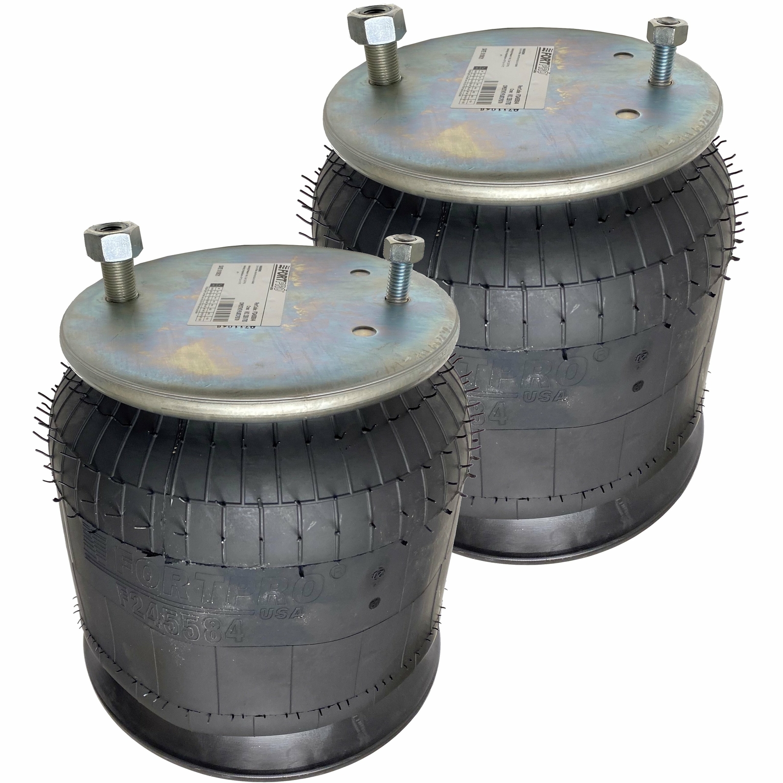 Fortpro 2 PCS Reversible Air Spring Replacement for Freightliner 16-13810-000, F
