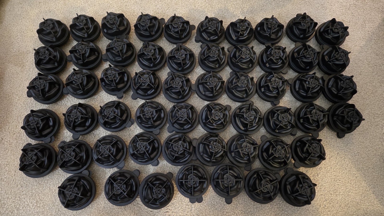 Bourbon Four Roses Whiskey Silicone 3" Rose Ice Mold with Funnel Set Of 3