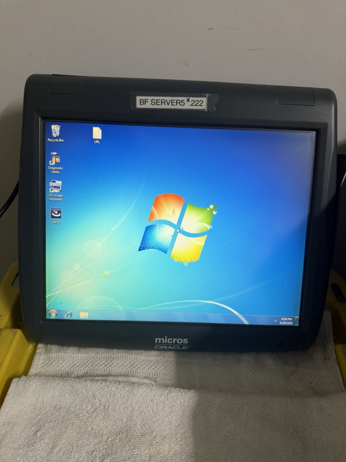 Micros Workstation 5A Touchscreen POS Terminal- 400814-122 Oracle