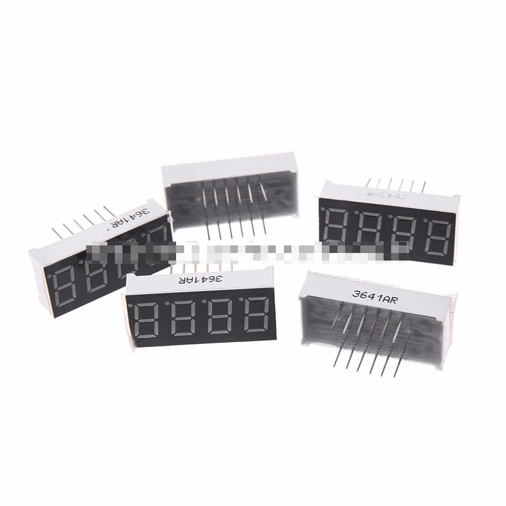 2Pcs 0.36inch 7 Segment 4 Digit Common Cathode 0.36" RED LED digital display