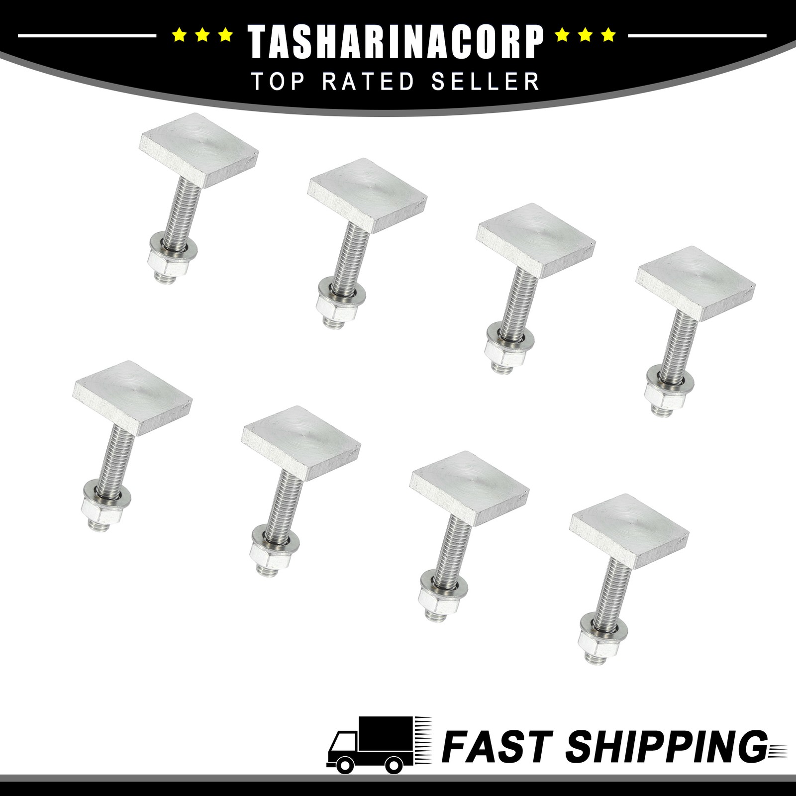 Universal Piece of 8 T Shaped Bolt Roof Rack Track Bolts Bike Rack Cross