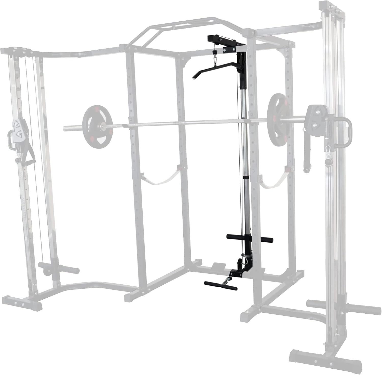 Multi-Function Adjustable Power Cage with J-Hooks, Safety Straps and Optional...