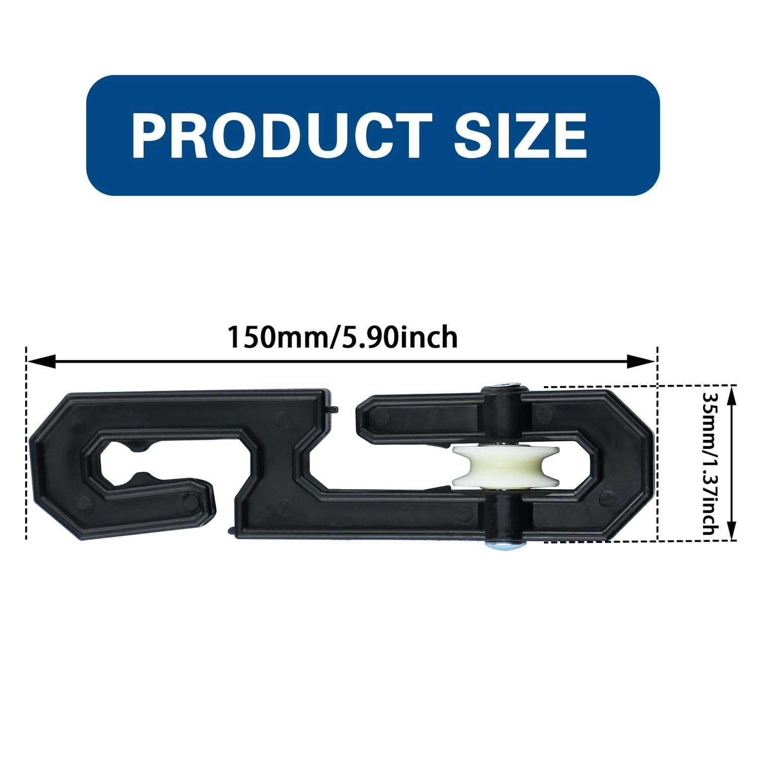 2 Pack Clothesline Spreader, Plastic Aluminum Clothesline Separator Pulley Ki...