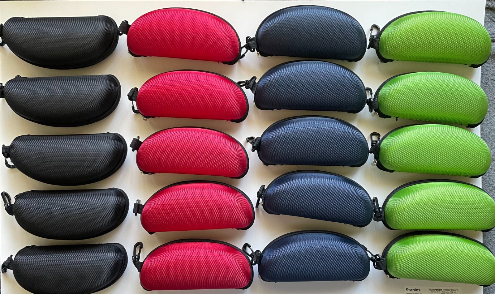 Sunglasses Eyeglasses Hard Case  Colors Clam Shell Zipper With Hook