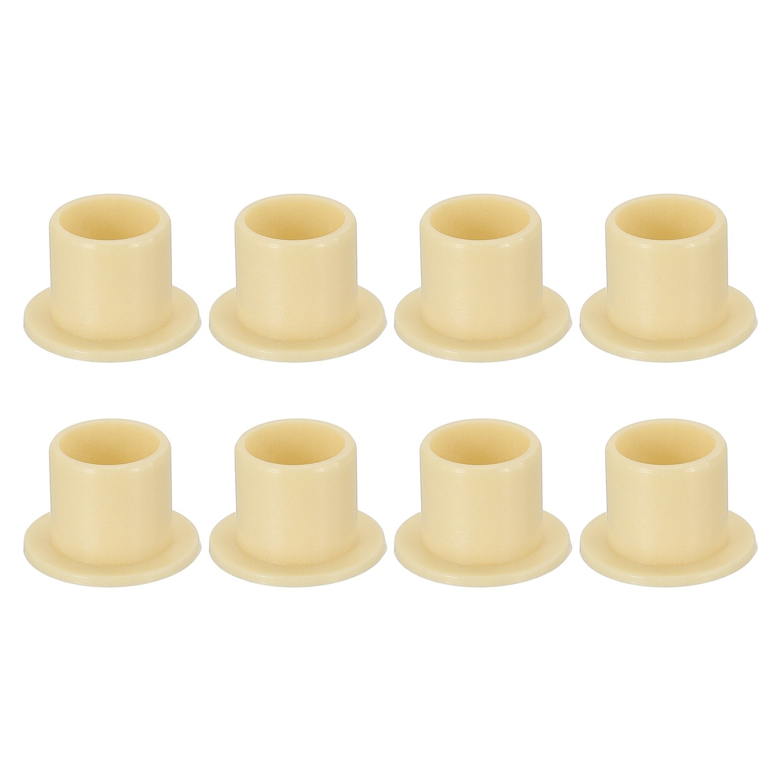 8Pcs Flanged Sleeve Bearing, ID 8mm x OD 10mm x Length 10mm POM Bushing, Yellow