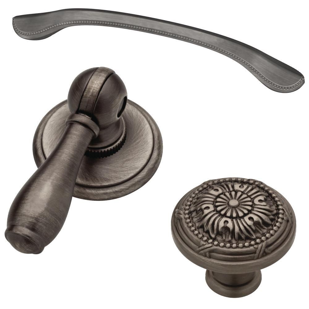 10" or 12" Dual Mount Taryn Appliance Pull Heirloom Silver