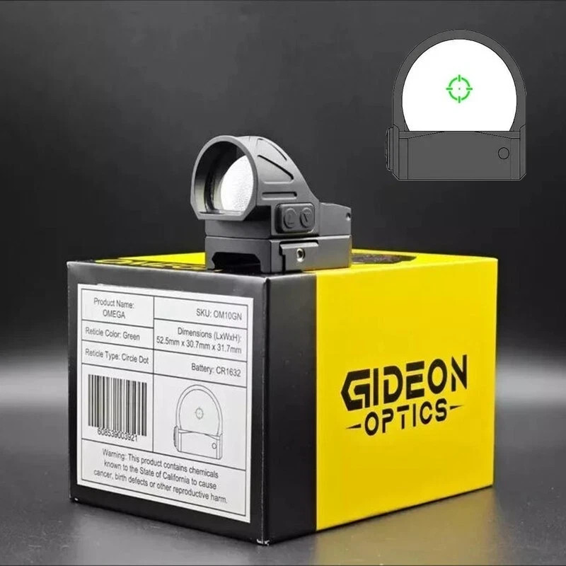 GIDEON OPTICS OMEGA 3MOA/45MOA Green Reticle Circle Dot Sight RMR Footprint