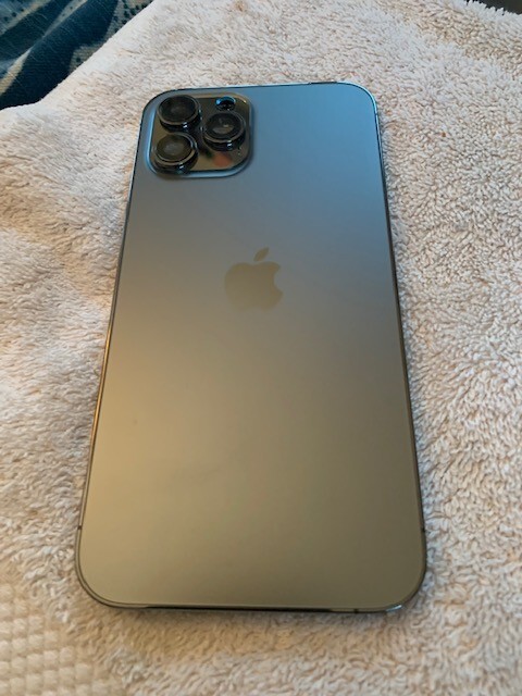 OEM Apple iPhone 12 Pro Max Back cover rear glass chasis grey ( C )