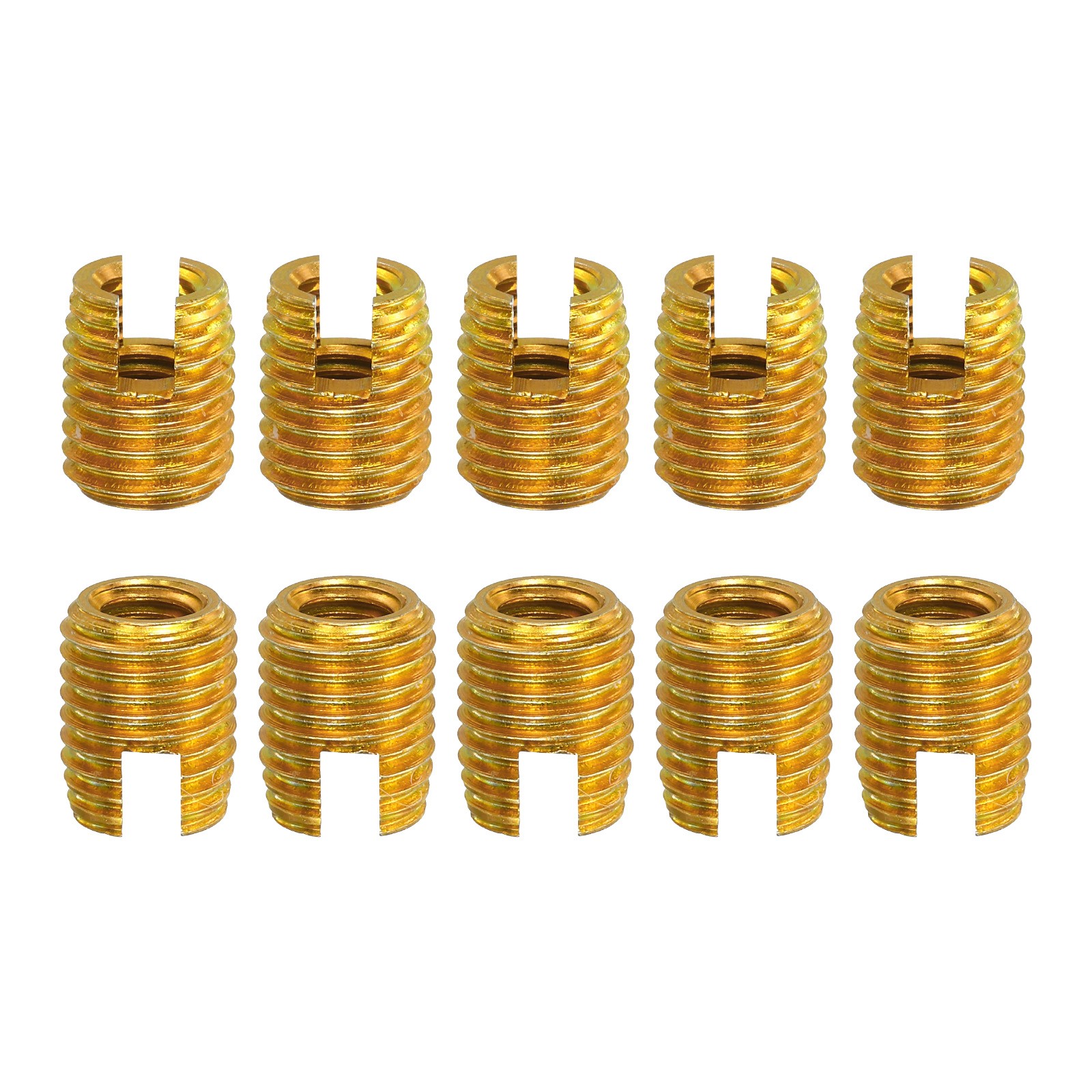 Self Tapping Threaded Inserts, 15pcs Inner M5 M8x10 Carbon Steel Nuts