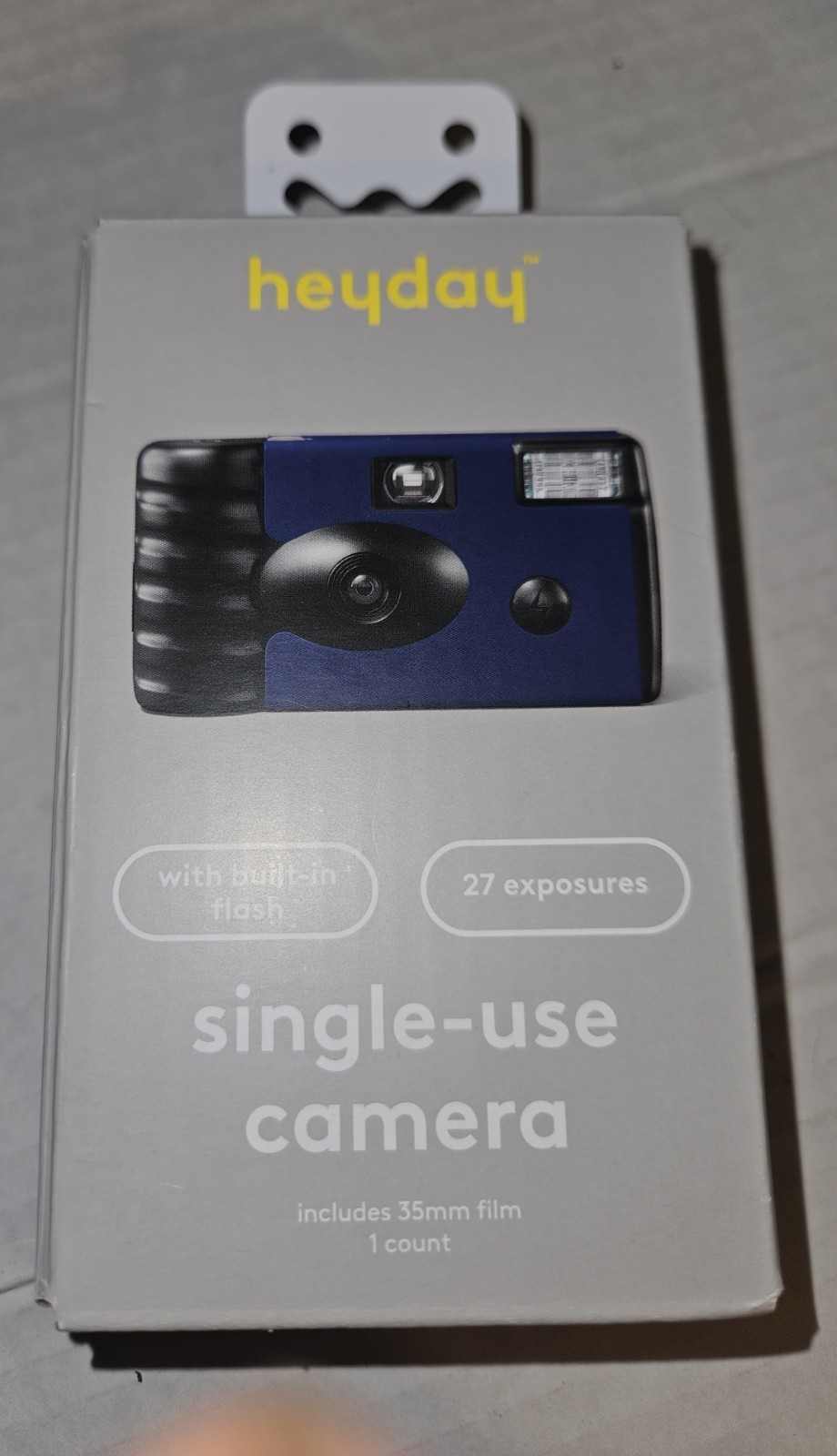 Heyday Single-Use 35mm Film Camera Navy Built-In Flash 27 Exposures New
