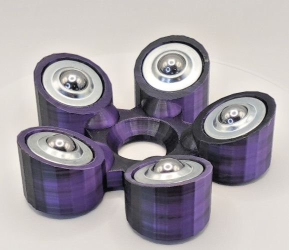 Bowling Ball Spinner Cup - Black and Purple