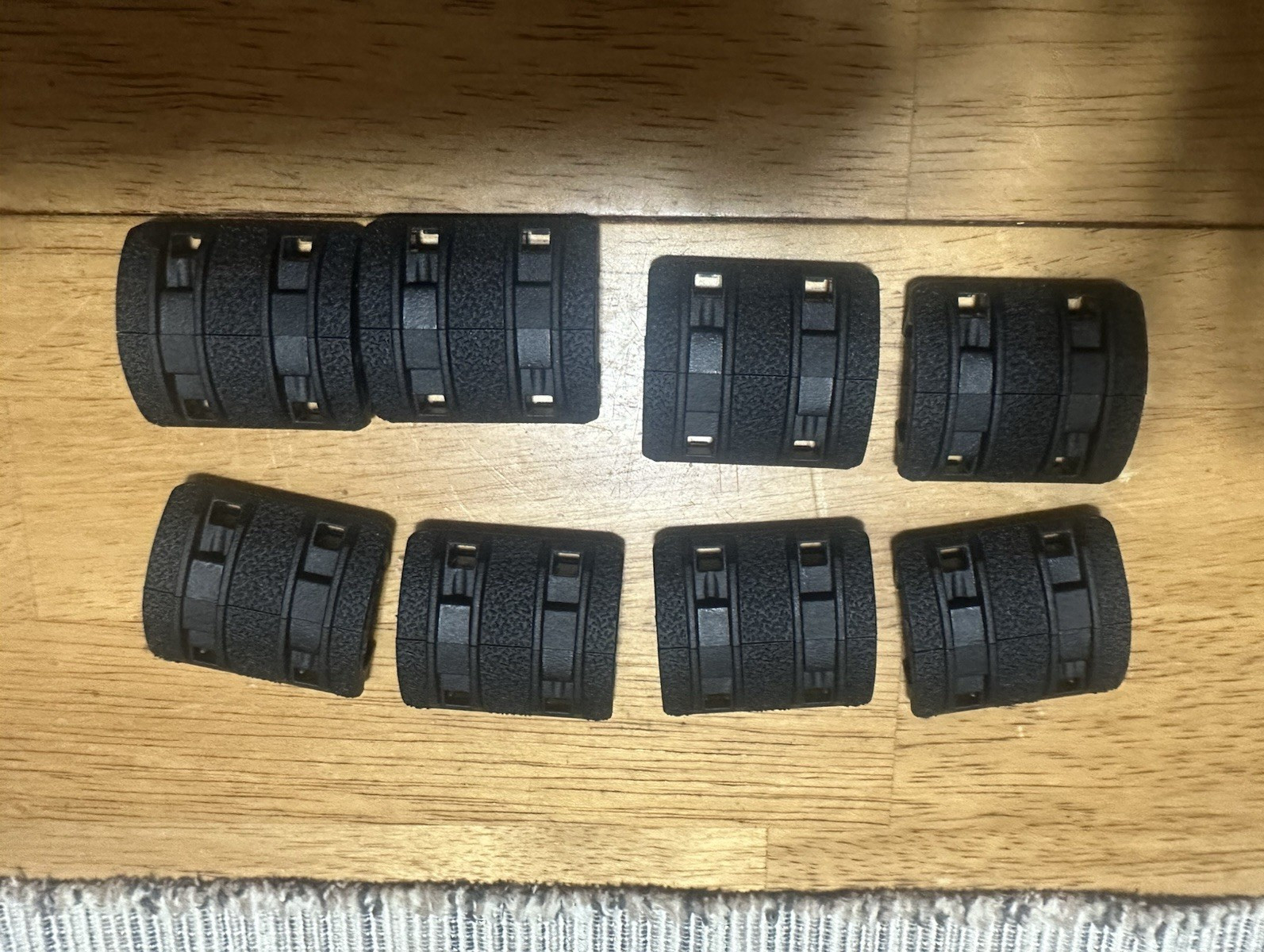 Magpul XTM Enhanced Black Polymer Picatinny Rail Covers Panels 8pc