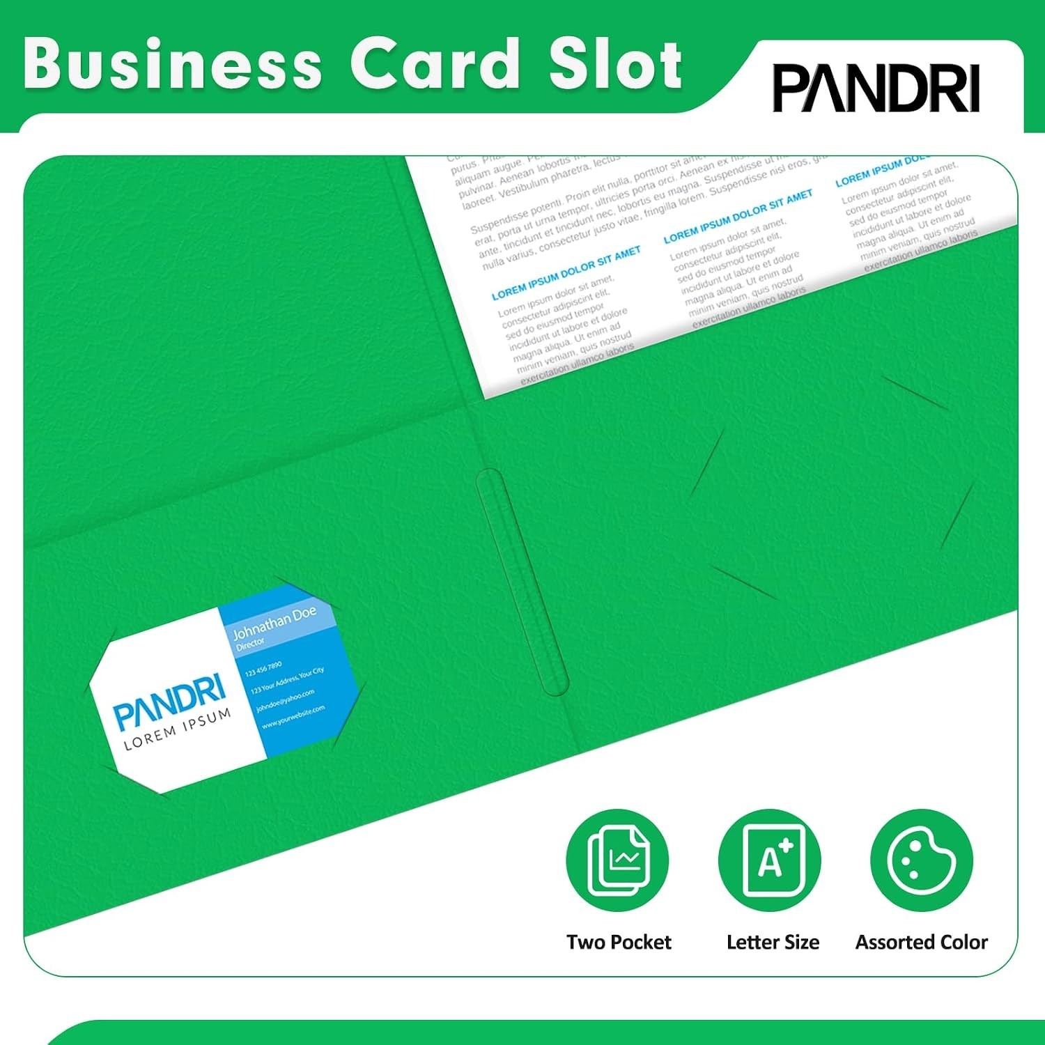 Colorful Two Pocket Folders - 125 Pack Letter Size with Ample Storage Solutions