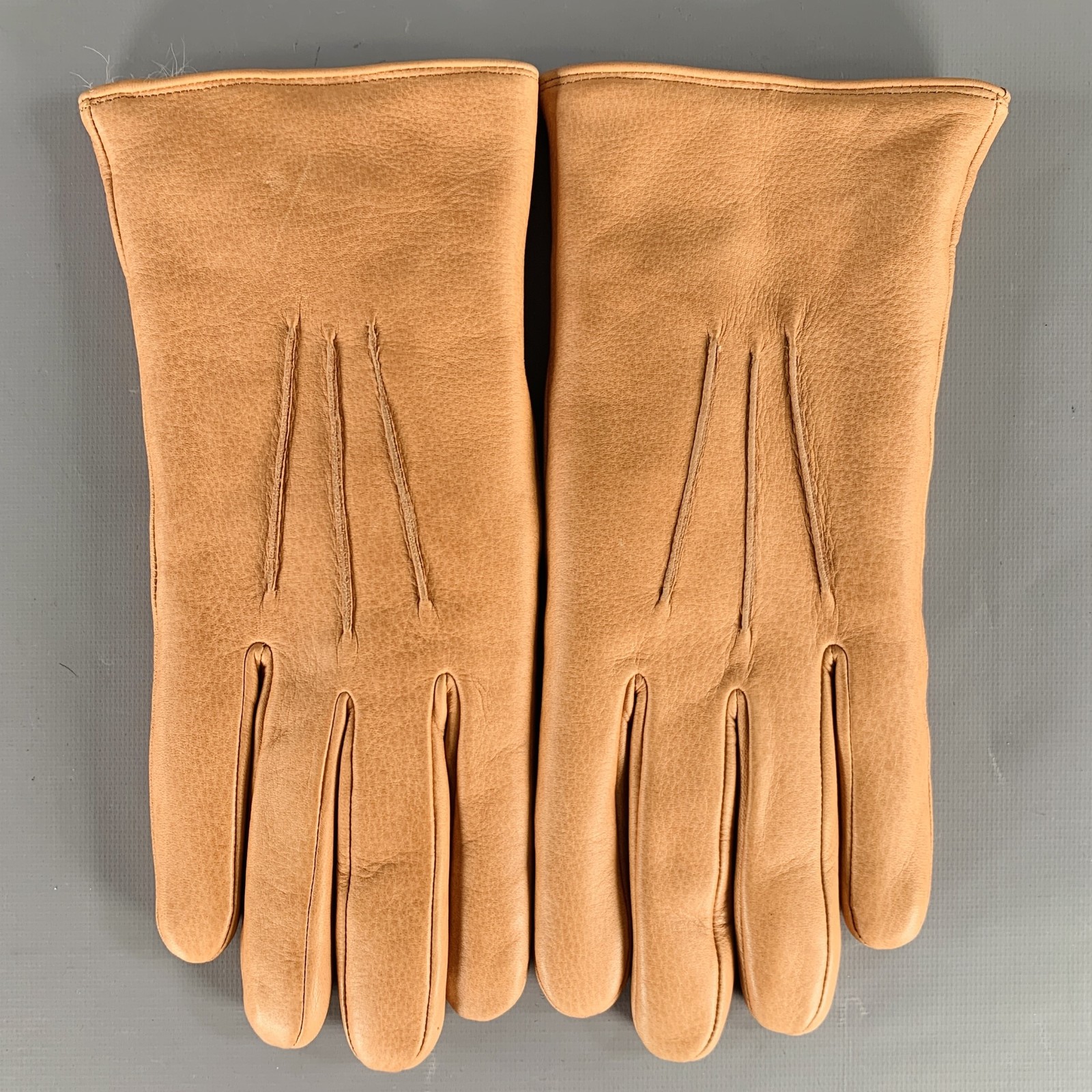WILL LEATHER GOODS Size L Tan Deerskin Leather Shearling Gloves