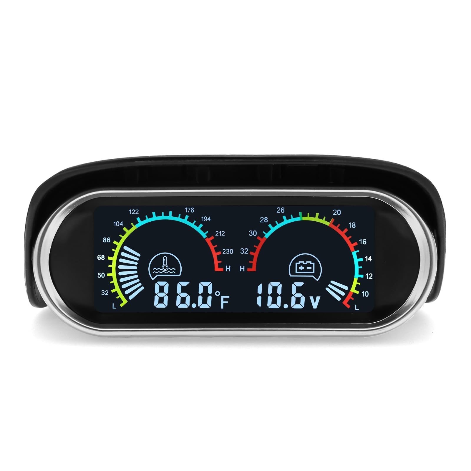 2 in 1 Auto Gauge Set Water Temp Gauge and Voltmeter, Water Temperature Fahre...