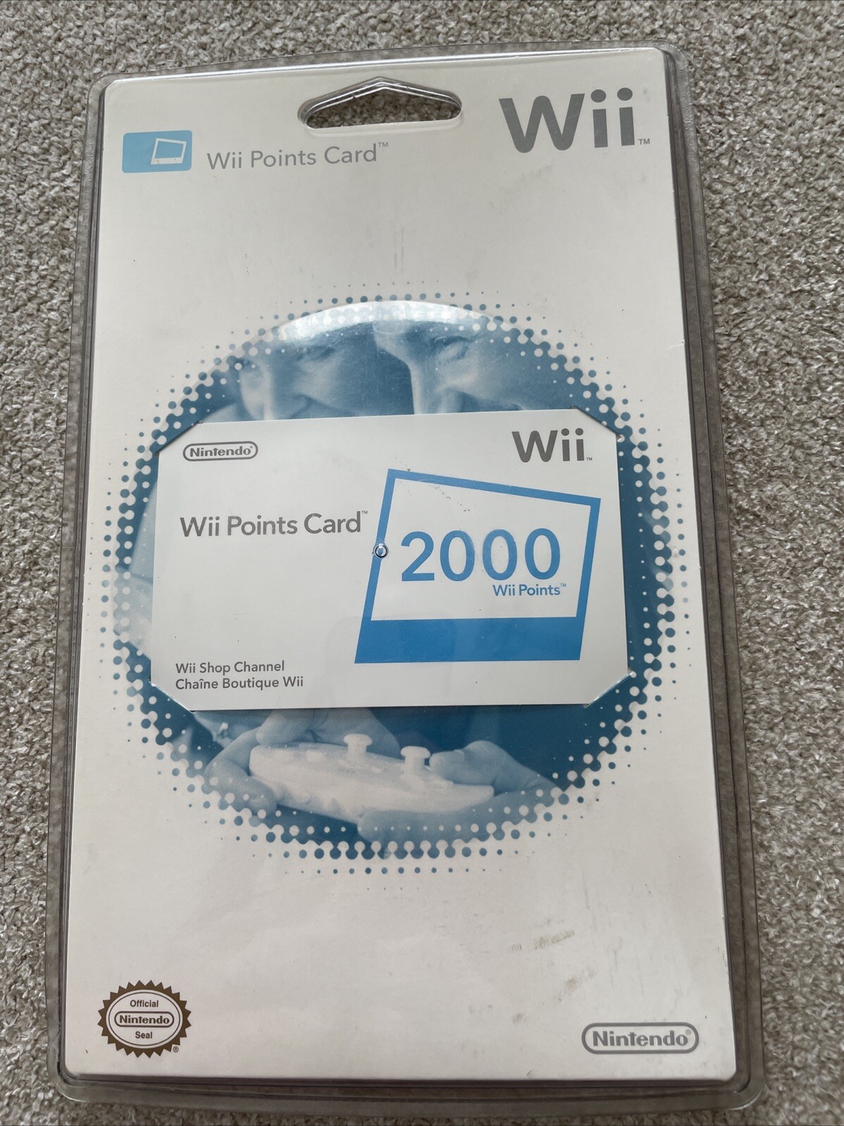 Nintendo Wii 2000 Shop Points Card Collectors Piece 2007 NIP Sealed