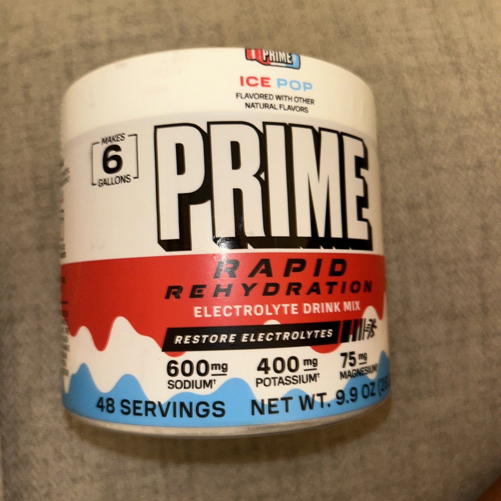 Prime Rapid Rehydration Electrolyte Powder Ice Pop 9.9oz 48 Srvgs Exp 2/28 *NEW*