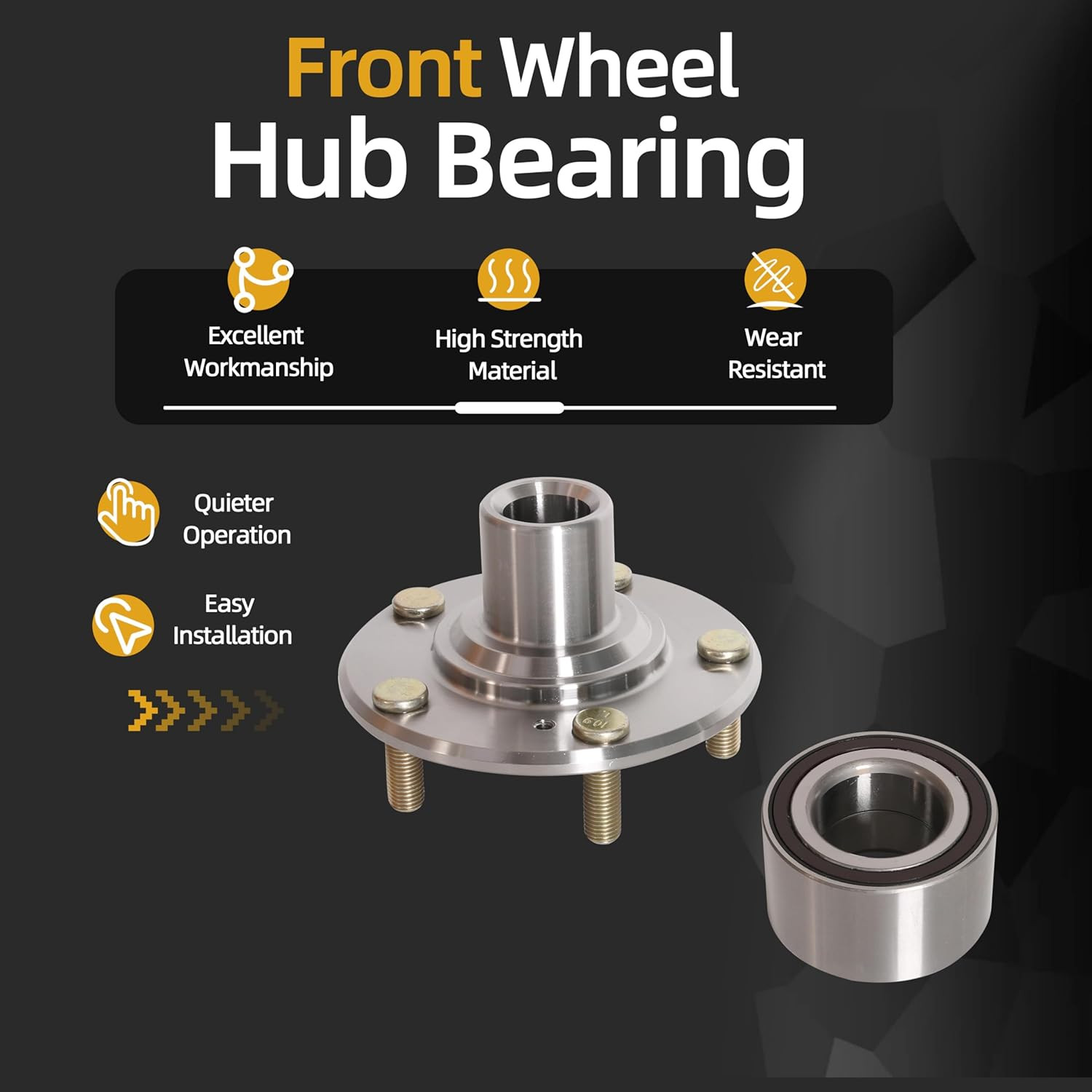 2 Front Wheel Hub Bearing Honda Civic 1.5L 1.8L 2012-2015 44600TR0A00 NT510089