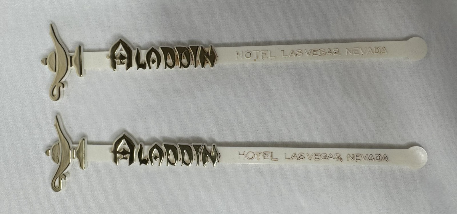 Aladdin Hotel Casino Swizzle Sticks Stir Sticks Las Vegas Casino Memorabilia