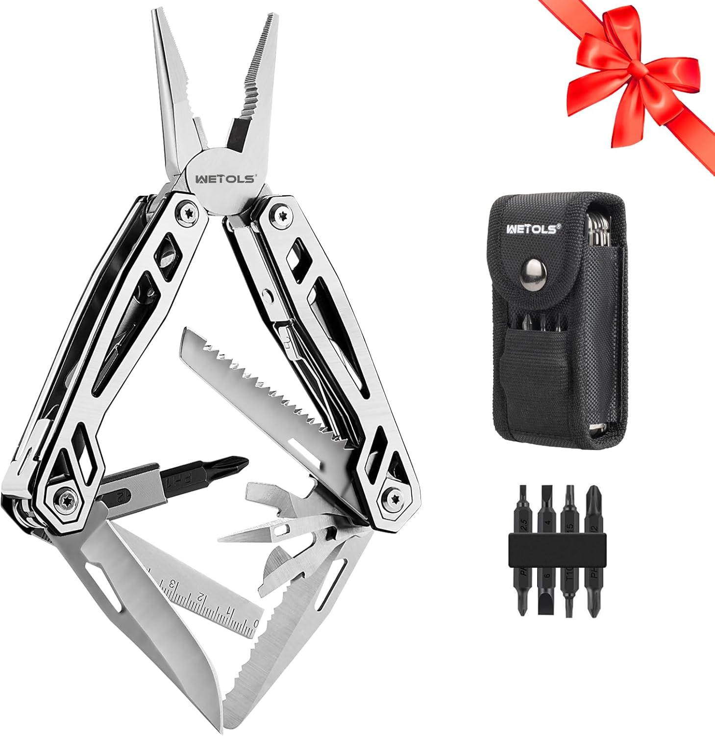 Multitool with Pocket Knife, Birthday Gifts for Men Women Mom Dad,  21-In-1 Stai