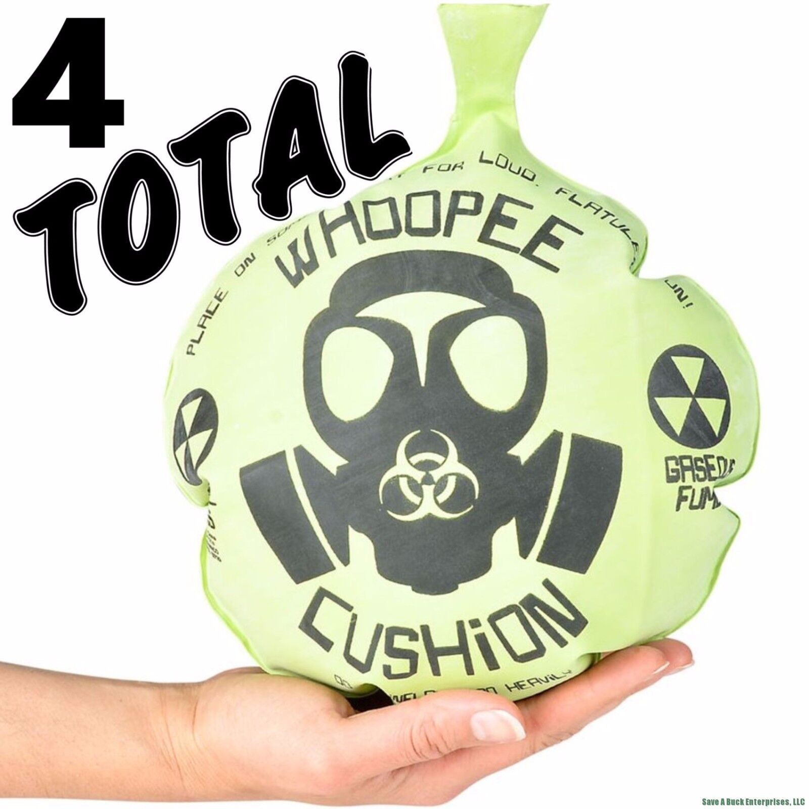 4  MONDO 10" WHOOPEE CUSHION Giant Jumbo Whoopie Maker Gas Joke Fart Noise