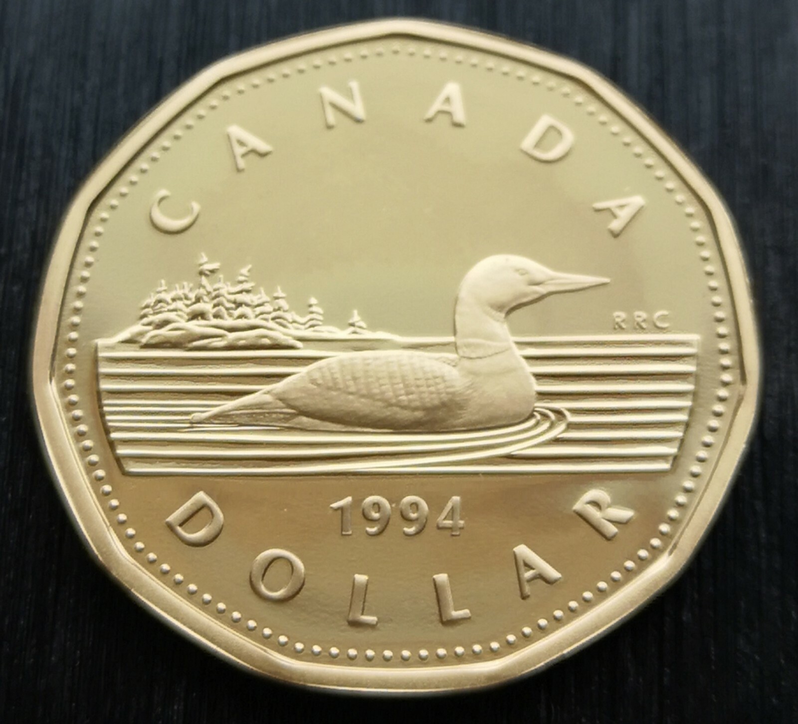 ***  CANADA  LOONIE  1994  ***  PROOF  ULTRA  HEAVY  CAMEO  ***