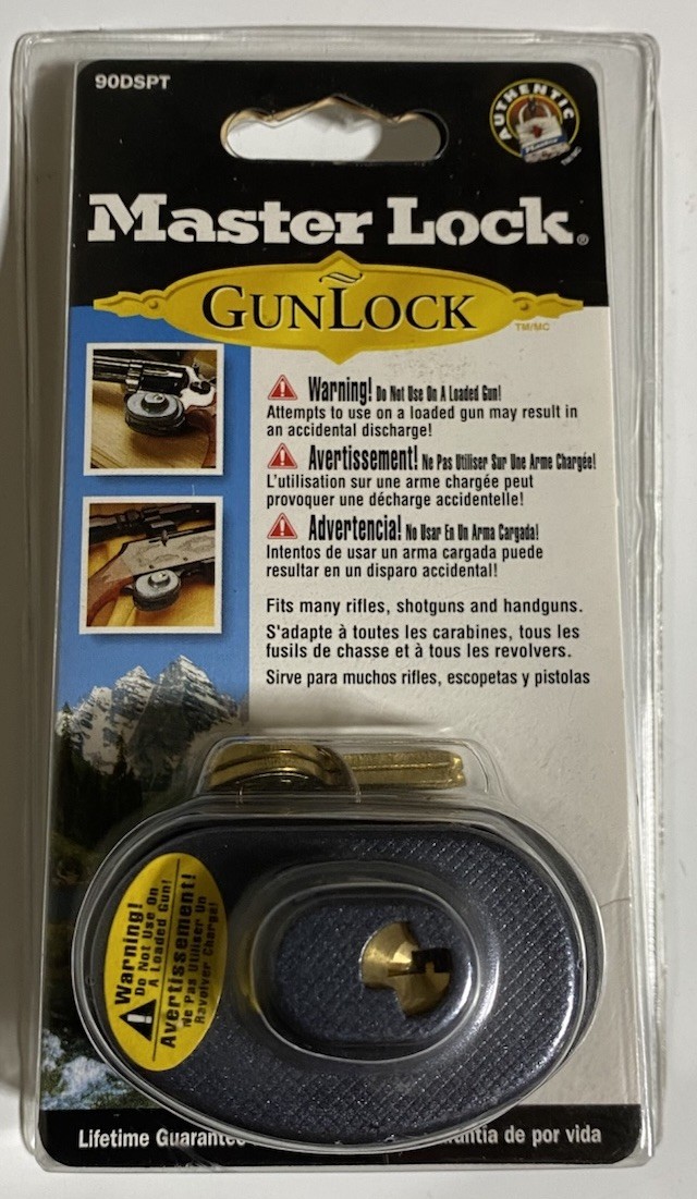 Master Gun Lock - Model 90 DSPT Keyed Gun Safety Child Safety New!