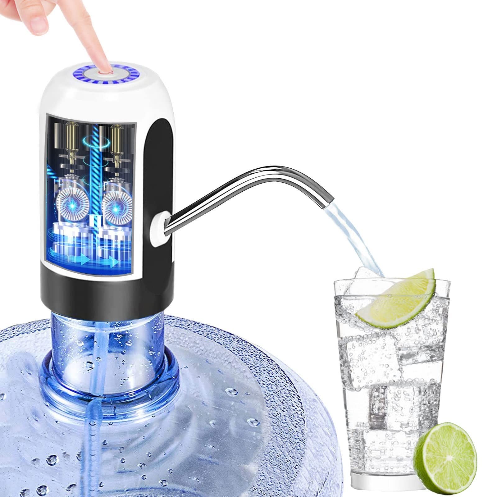 Universal Electric Drinking Water Bottle Pump USB Portable Dispenser 5 Gallon