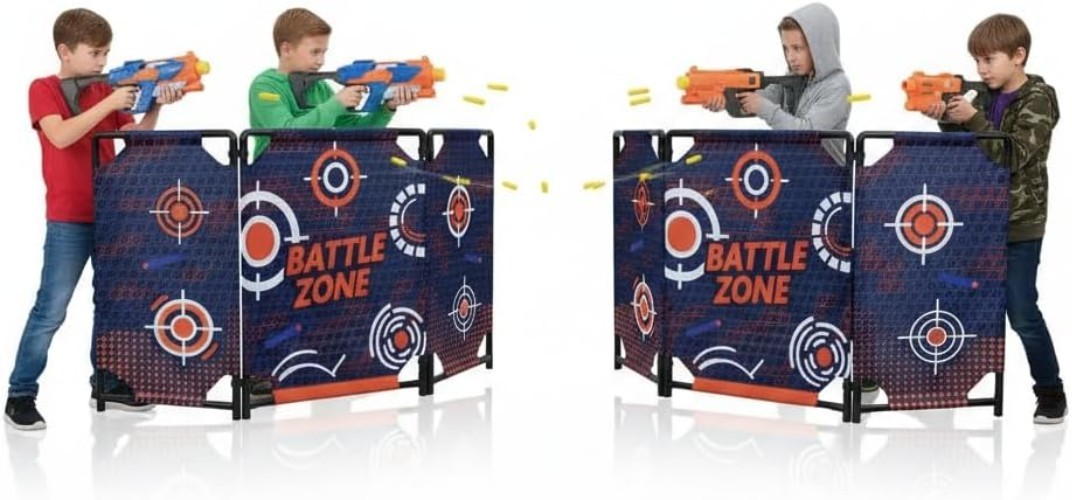 2-Pack Tactical Bunker Obstacles - Foldable Battlefield Cover for Laser Tag Fun
