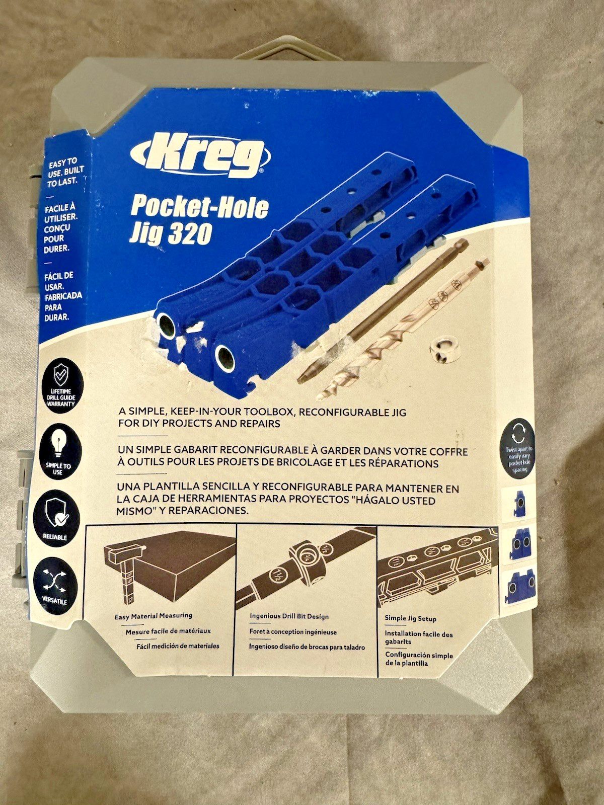 Kreg KPHJ320 Pocket-Hole Jig 320 - BRAND NEW/SEALED