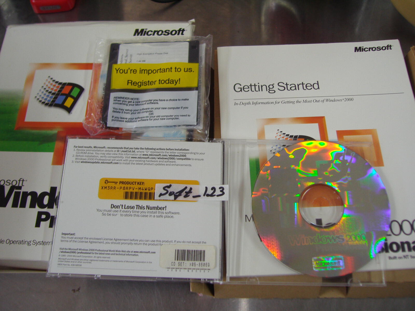 MICROSOFT WINDOWS 2000 PROFESSIONAL FULL OPERATING SYSTEM MS WIN PRO=NEW BOX=