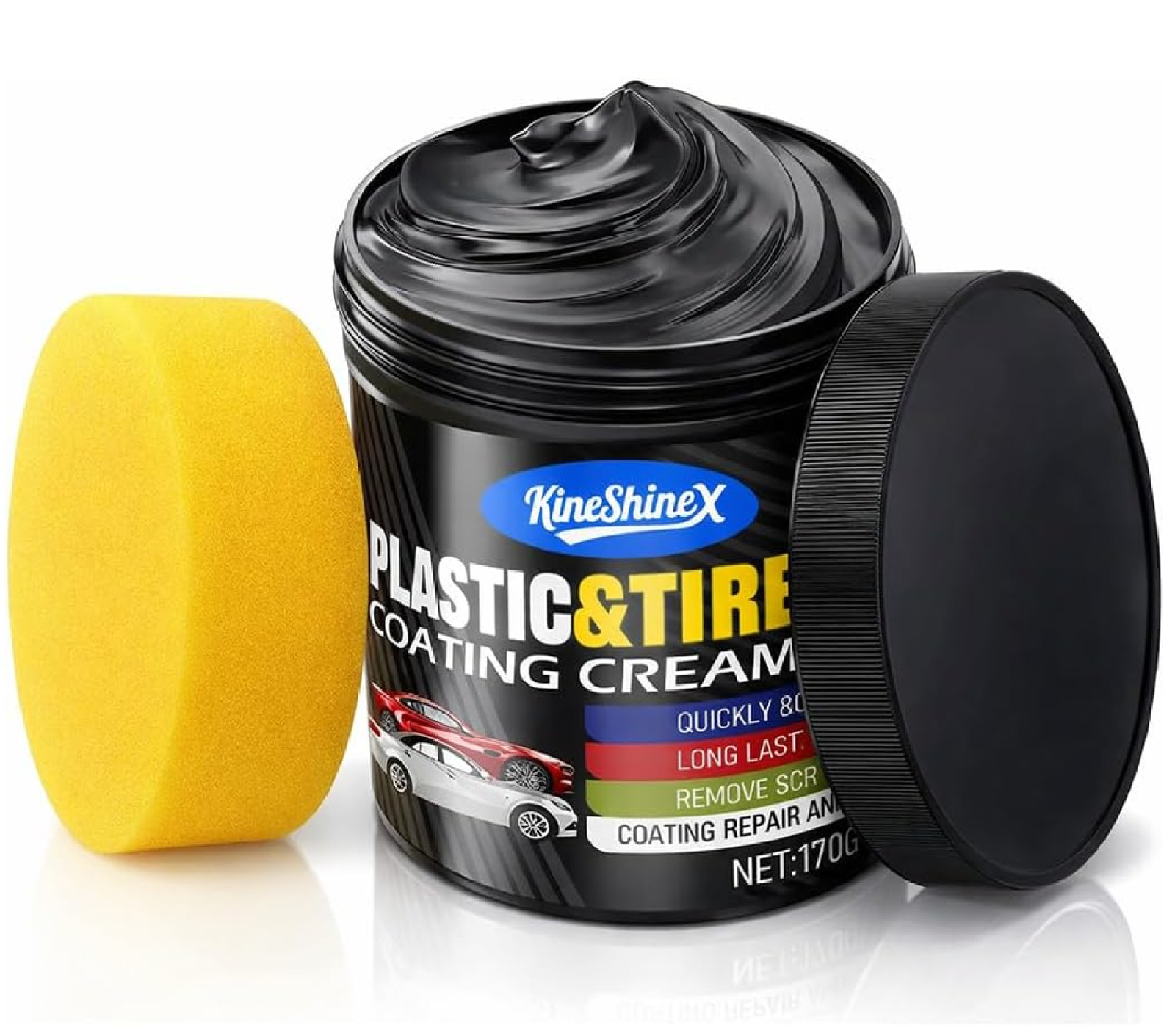 Black Trim Restorer, Plastic Restorer for Cars - Restore Faded Bumpers, Plastic,