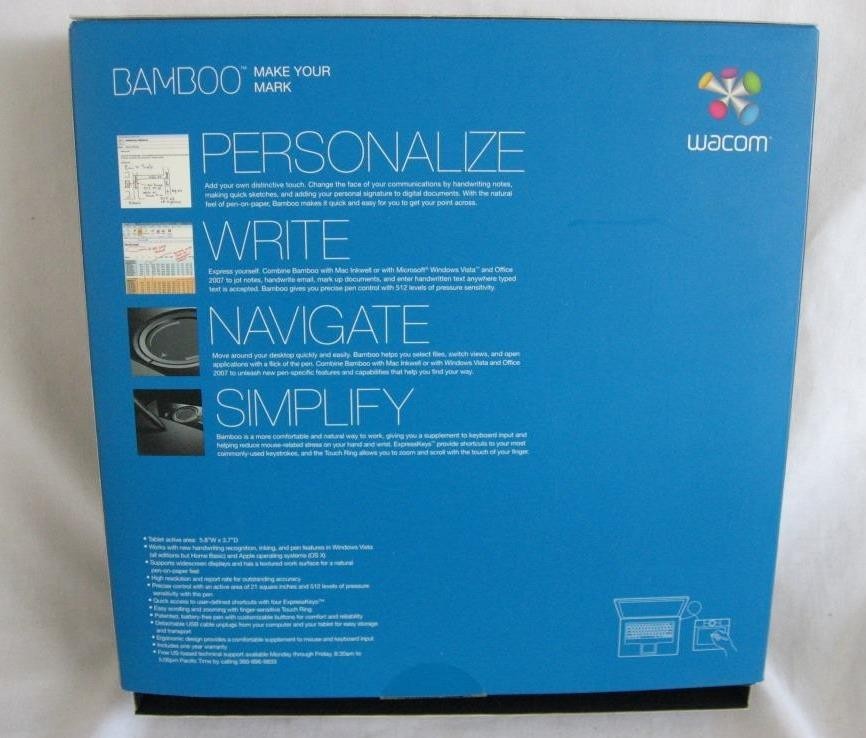 Wacom Bamboo Graphics/Drawing Tablet - Model MTE-450