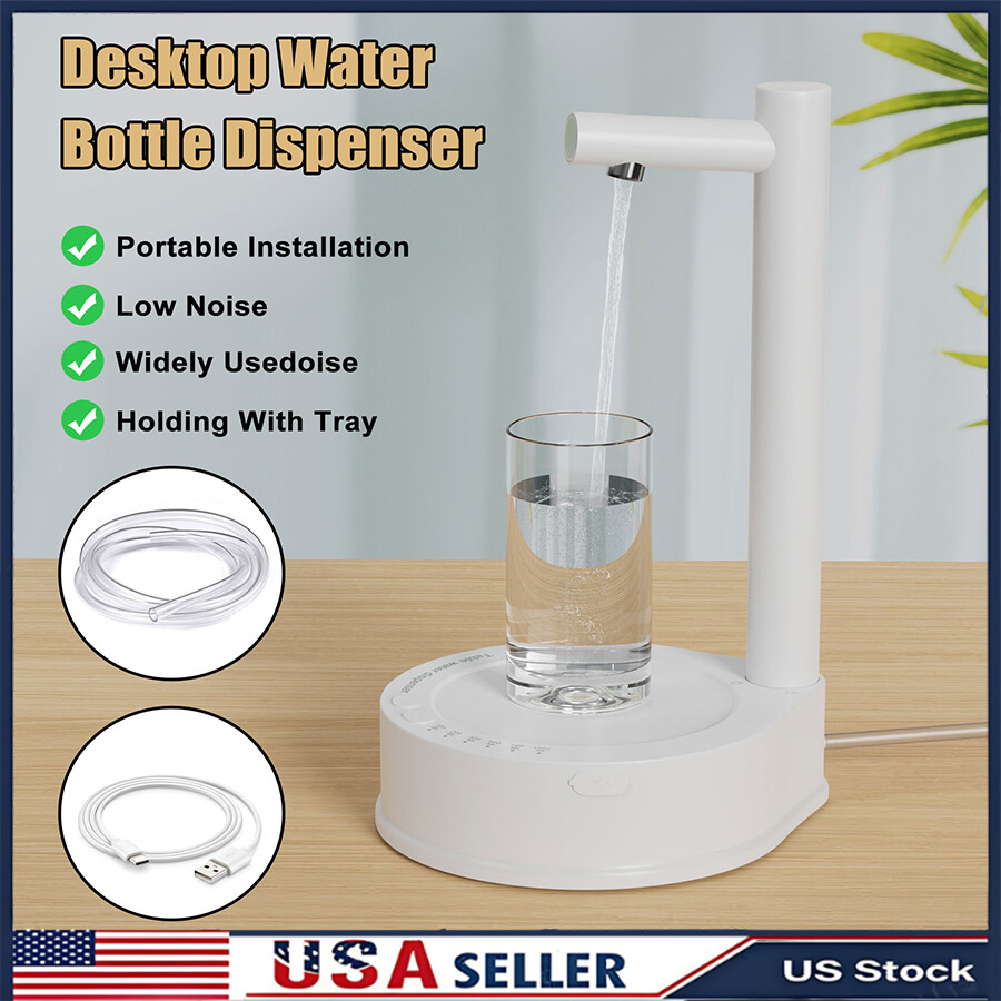 Desktop Water Bottle Dispenser, Portable Electric Water Bottle Pump Countertop