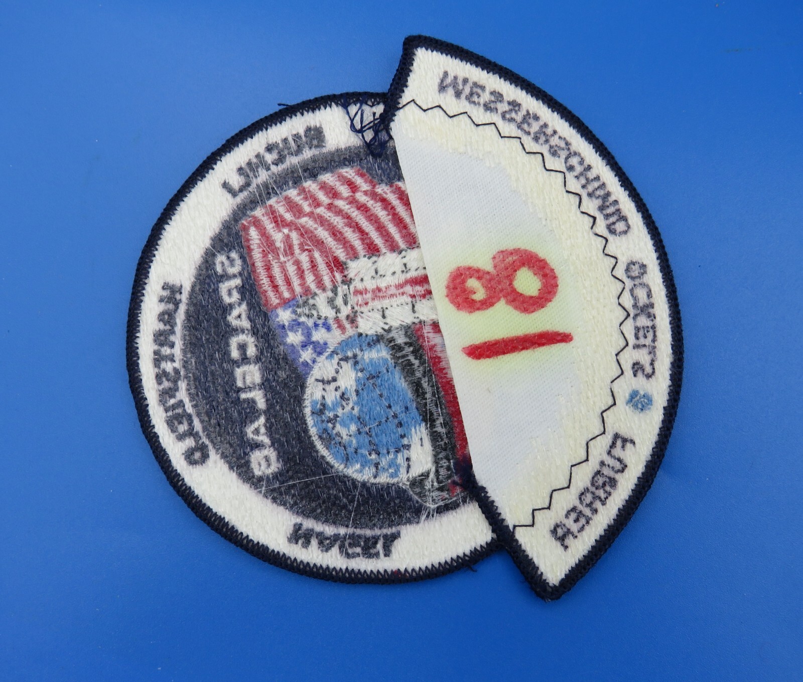 NASA STS-61A Trio vtg Space Shuttle CHALLENGER Spacelab D1 PATCH BUTTON CHARM