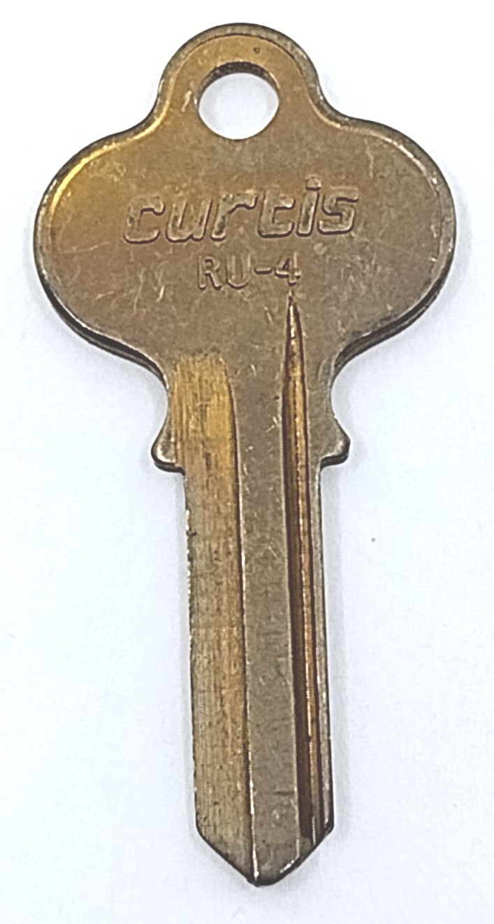 Blank Key CURTIS RU-4 Appx 2-1/4" Uncut New Old Stock