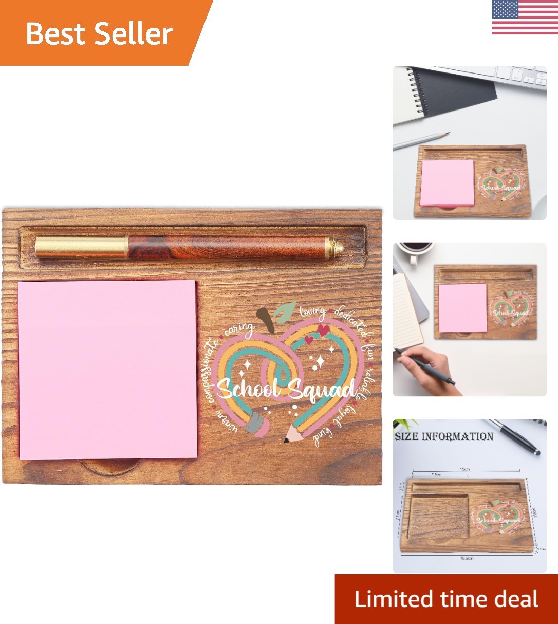 Compact Inspirational Sticky Note Holder - Thoughtful Gift for Teachers