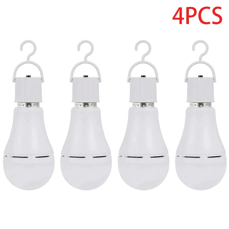 12W Emergency LED Bulb 4 Pack Rechargeable 4-6 Hours Backup Lighting F2