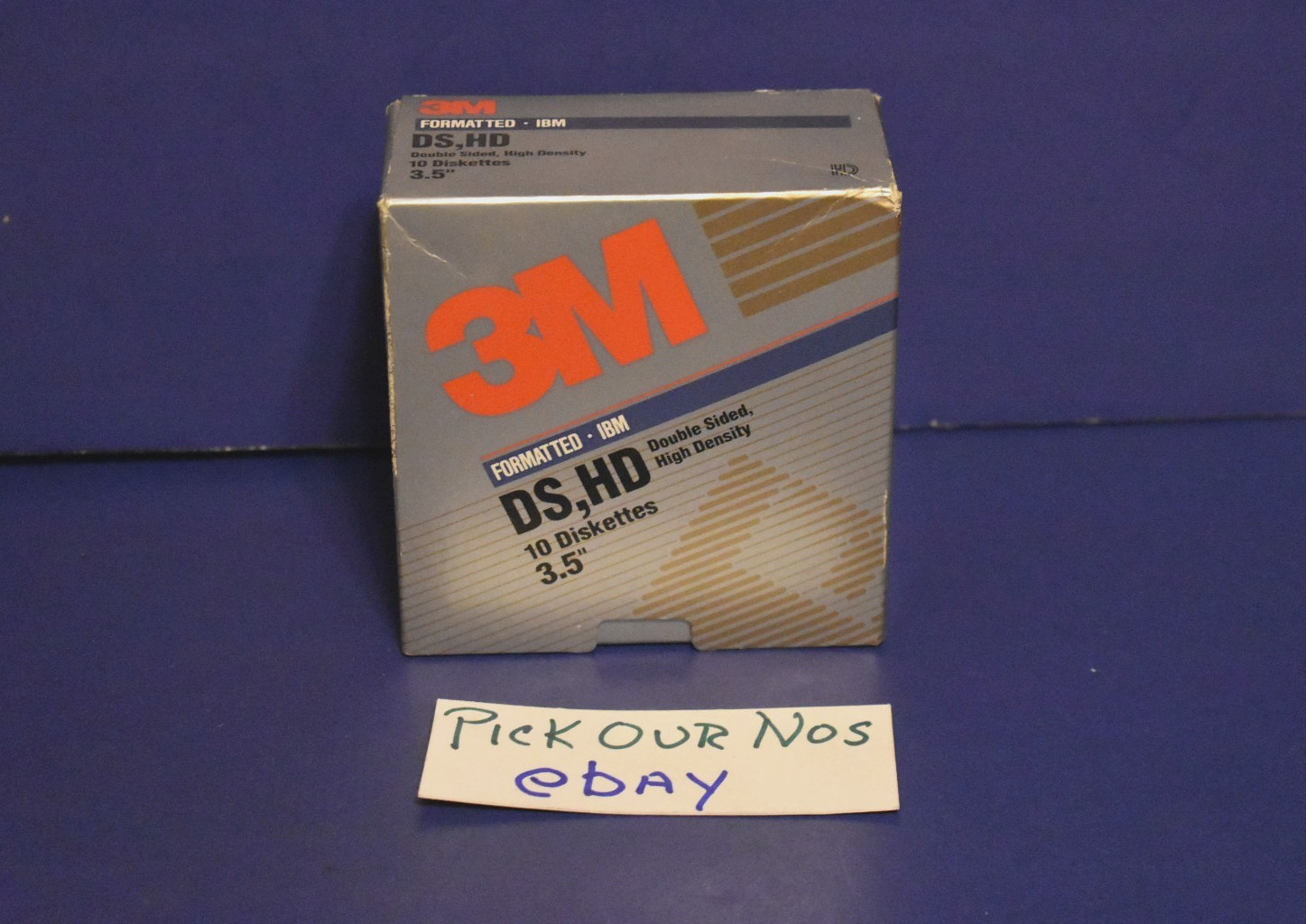 Brand New 3M High Density DS HD 3.5" Diskettes Box of 10 Floppy Disks 12881