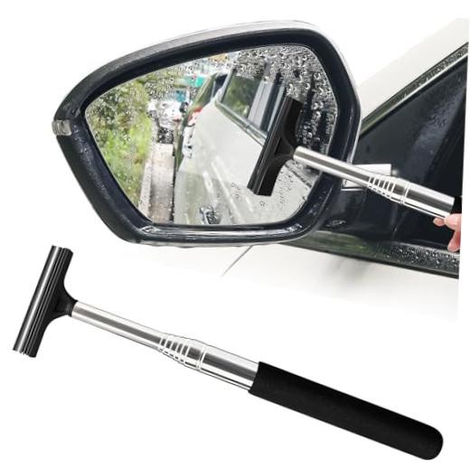 1 Pcs Car Window Mini Squeegee Retractable Auto Glass Squeegee Car Rearview