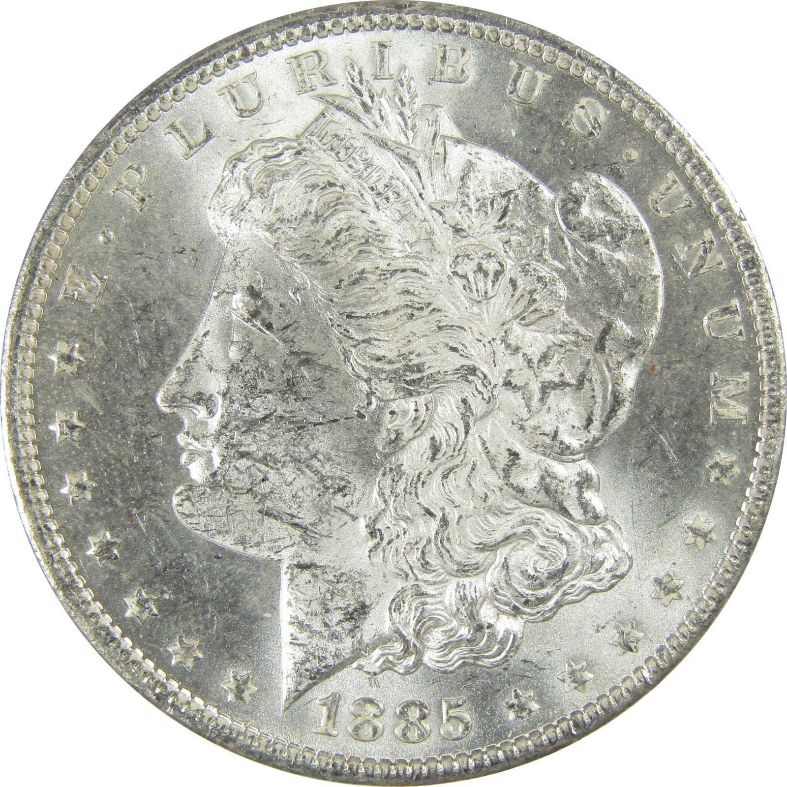 1885 O Morgan Silver Dollar Uncirculated Mint State $1 Coin SKU:I27477